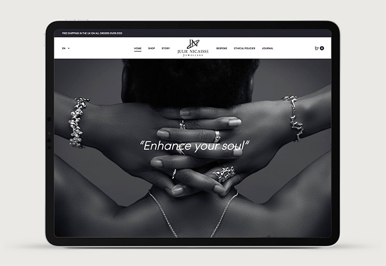 Julie Nicaisse Jewellery Designer 1 | Projects by Andre Armacollo Freelance Web Designer